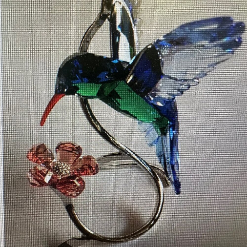 Swarovski crystal hummingbird